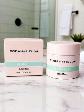 RODAN + FIELDS Recharge Detox Mask Charcoal Face Mask Spa Skincare Gift NIB NWT
